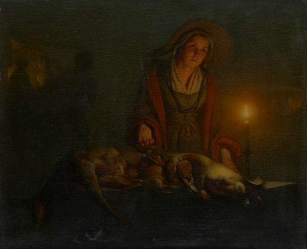 The poultry vendor by Petrus van Schendel
